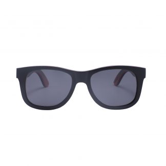 Skateboard Wood Wayfarer Sunglasses - Full Frame Black