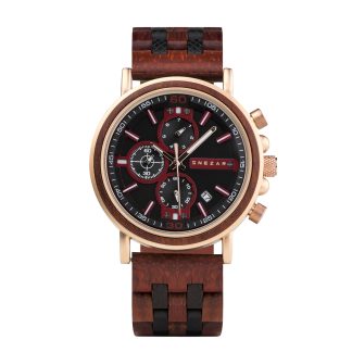 𝐒 𝐍 𝐄 𝐙 𝐀 𝐑® LUXURY CHRONOGRAPH NATURAL & STAINLESS STEEL